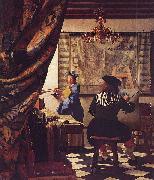 VERMEER VAN DELFT, Jan The Allegory of Painting -or- The Art of Painting oil painting artist